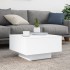 Mesa de centro madera de ingeniería blanco 55x55x31