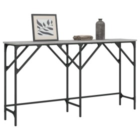 Mesa consola madera de ingeniería gris Sonoma 140x29x75