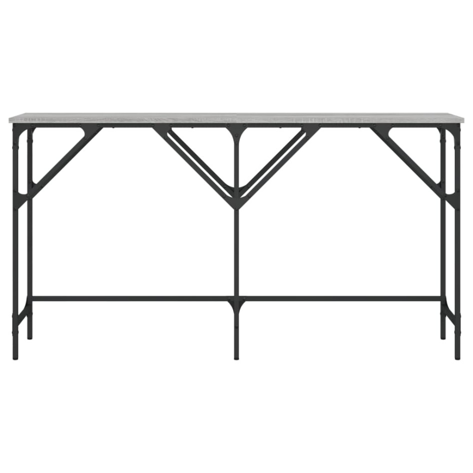 Mesa consola madera de ingeniería gris Sonoma 140x29x75