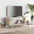 Mueble de TV madera de ingeniería y acero roble 102x40x41