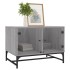 Mesa de centro con puertas de vidrio gris Sonoma 68,5x50x50