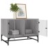 Mesa de centro con puertas de vidrio gris Sonoma 68,5x50x50