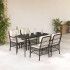 Set de muebles jardín 5 pzas con cojines ratán sintético