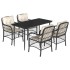 Set de muebles jardín 5 pzas con cojines ratán sintético
