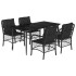 Set de muebles jardín 5 pzas con cojines ratán sintético