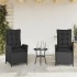 Sillones reclinable jardín cojines 2 uds ratán sintético