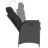 Set comedor de jardín 3 pzas con cojines ratán sintético