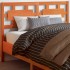 Cabecero de cama madera maciza de pino marrón cera 135