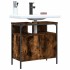 Armario lavabo baño madera ingeniería roble ahumado 60x30x60