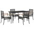 Set de muebles jardín 5 pzas con cojines ratán sintético