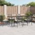 Set de comedor de jardín 7 pzas y cojines ratán sintético