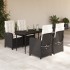 Set de muebles jardín 5 pzas con cojines ratán sintético