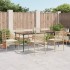 Set comedor de jardín 7 pzas con cojines ratán sintético