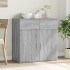 Aparador de madera de ingeniería gris Sonoma 79x38x80