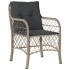 Set comedor de jardín 5 pzas cojines ratán sintético gris