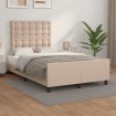 Estructura cama sin colchón cuero sintético capuchino 120x190cm