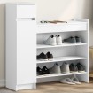 Mueble zapatero madera de ingeniería blanco 100,5x28x100 cm