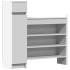 Mueble zapatero madera de ingeniería blanco 100,5x28x100
