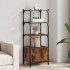 Librería 3 estantes madera ingeniería roble humo 41x30x109,5