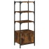 Librería 3 estantes madera ingeniería roble humo 41x30x109,5