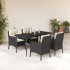 Set de muebles jardín 5 pzas con cojines ratán sintético