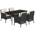 Set de muebles jardín 5 pzas con cojines ratán sintético