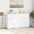 Aparador de madera de ingeniería 2 uds blanco 60x31x70