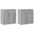 Aparadores 2 uds madera de ingeniería gris Sonoma 79x38x80