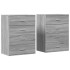 Aparadores 2 uds madera de ingeniería gris Sonoma 60x39x80