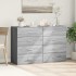 Aparadores 2 uds madera de ingeniería gris Sonoma 60x39x80