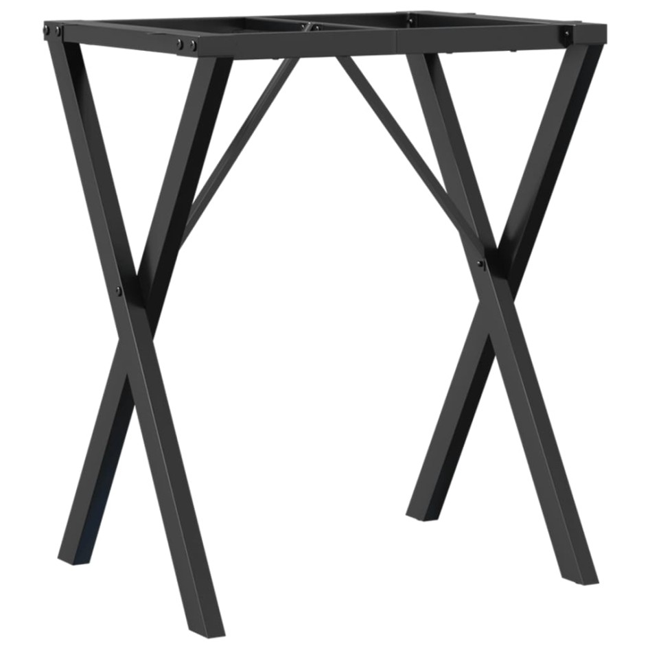 Patas de mesa de comedor estructura X acero 60x50x73