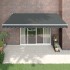 Toldo retráctil aluminio y tela gris antracita 4,5x3