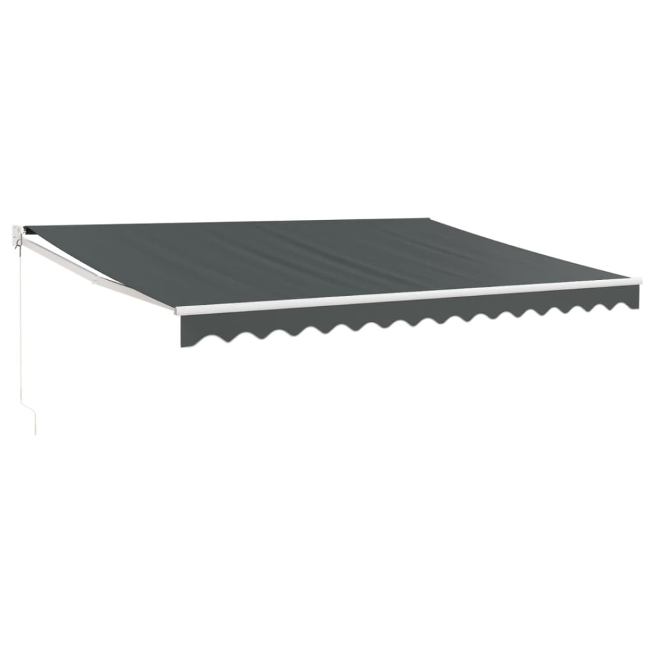 Toldo retráctil aluminio y tela gris antracita 4,5x3