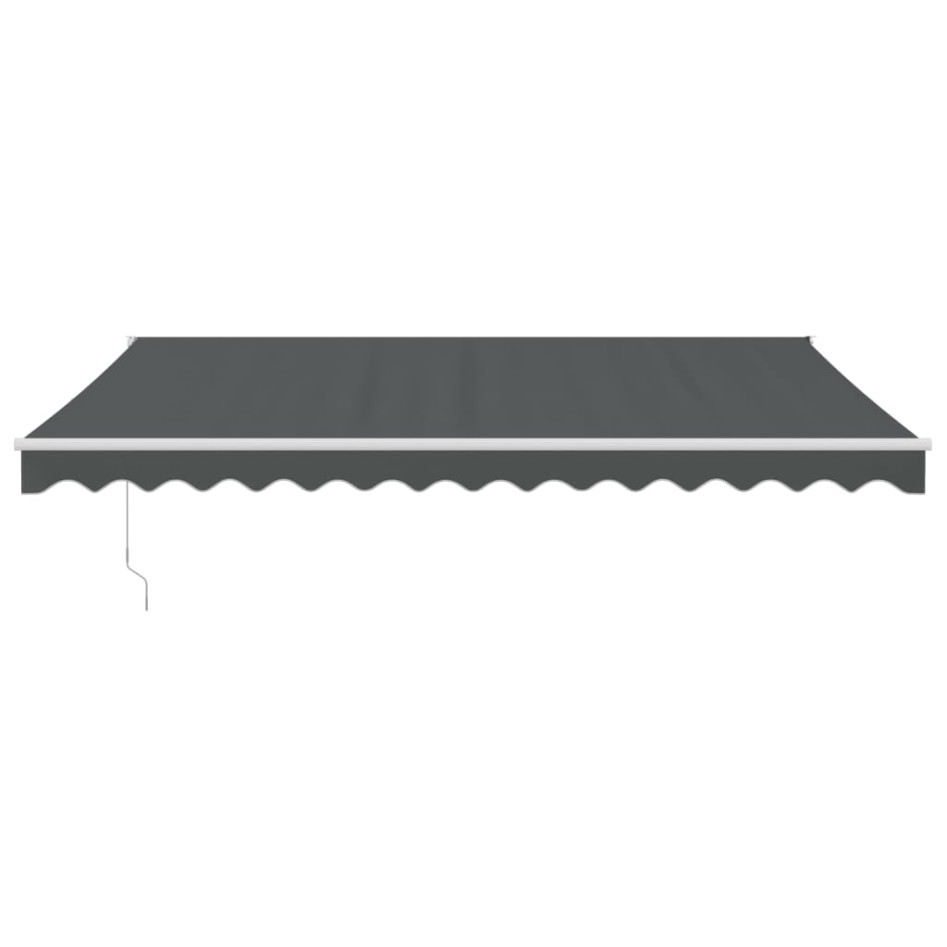 Toldo retráctil aluminio y tela gris antracita 4,5x3