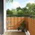 Toldo para balcón ratán sintético marrón claro 400x80