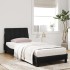Cama con colchón terciopelo negro 90x200