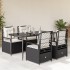 Set de muebles jardín 5 pzas con cojines ratán sintético