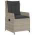 Set comedor de jardín 5 pzas cojines ratán sintético gris