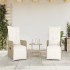 Sillones reclinables de jardín con mesa 2 uds ratán PE