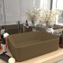 Lavabo de lujo de cerámica crema mate 41x30x12