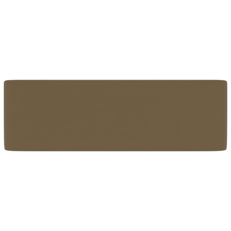 Lavabo de lujo de cerámica crema mate 41x30x12