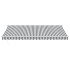 Toldo retráctil aluminio y tela gris antracita y blanco 4,5x3