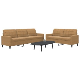 Juego de sofás con cojines 2 piezas terciopelo