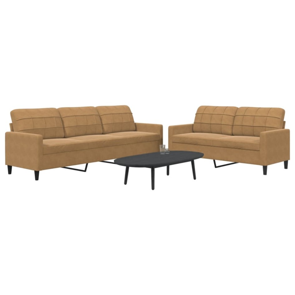 Juego de sofás con cojines 2 piezas terciopelo