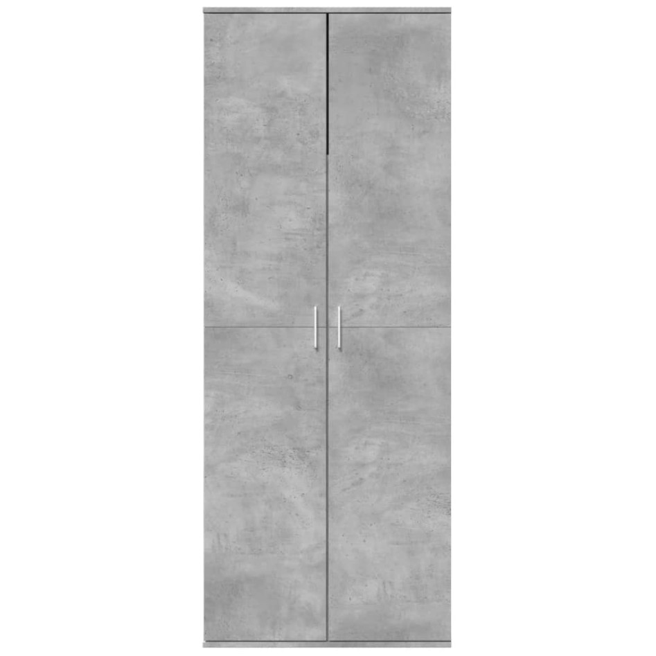 Aparador alto madera de ingeniería gris hormigón 70x35x180