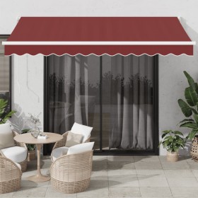 Toldo retráctil automático burdeos 350x250