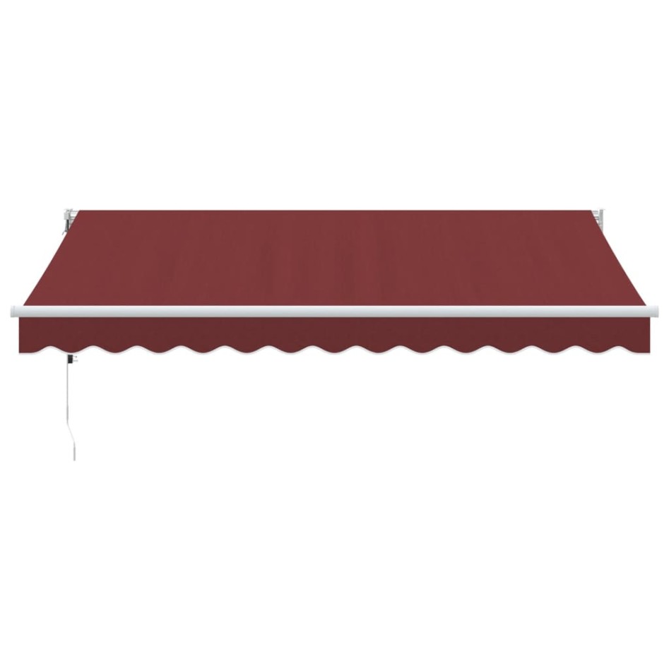 Toldo retráctil automático burdeos 350x250