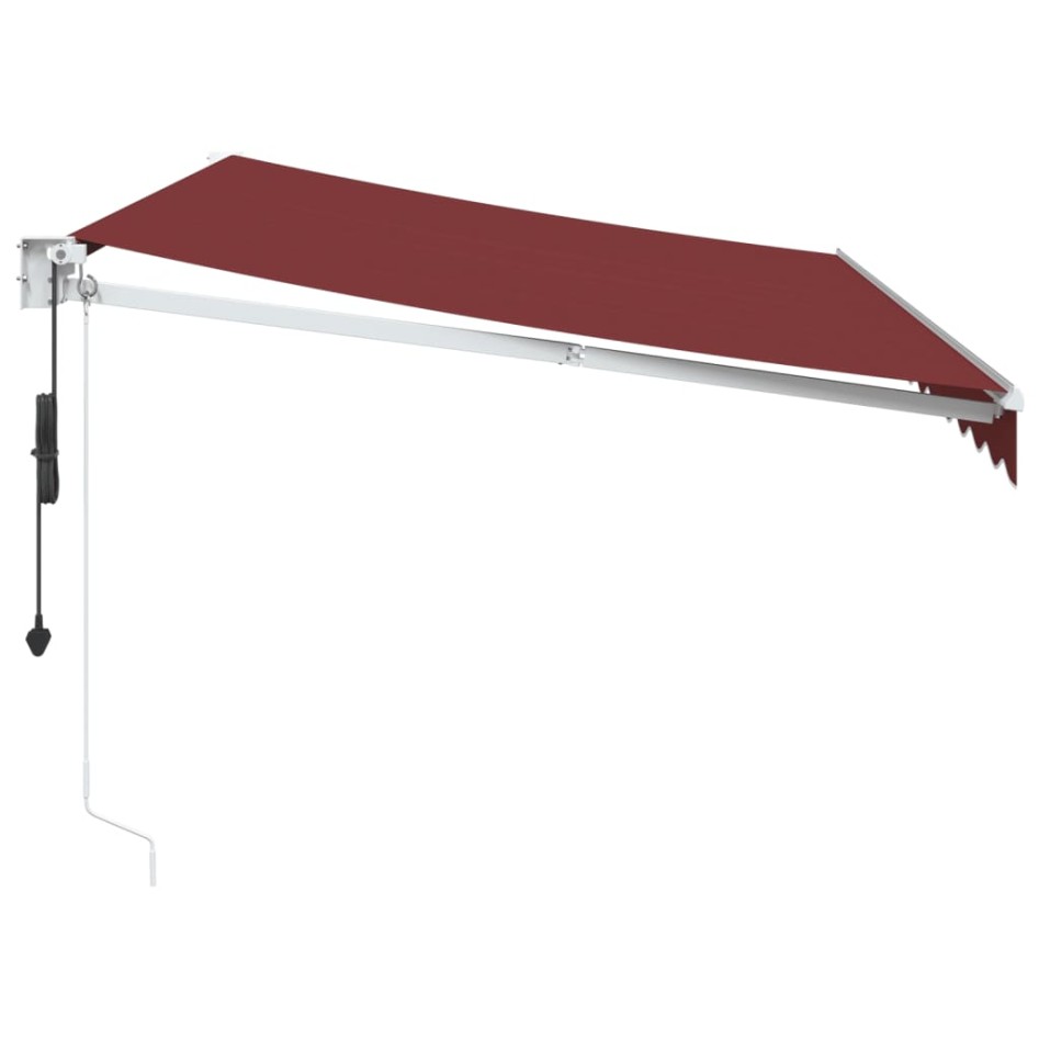 Toldo retráctil automático burdeos 350x250