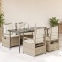 Set comedor de jardín 5 pzas con cojines ratán sintético