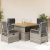 Set comedor de jardín 5 piezas con cojines ratán sintético